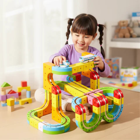 Magi Rainbow Tracks™ - Creative train set to assemble yourself
